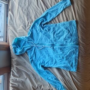 Eddie Bauer lightweight jacket zip up with hood size large.